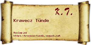 Kravecz Tünde névjegykártya