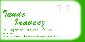 tunde kravecz business card